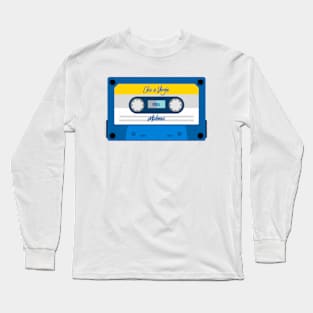 Madonna Classic Blue Cassette Long Sleeve T-Shirt